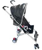 AmorosO Single Umbrella Stroller | Lightweight, Travel-Ready Stroller with EVA Wheels & Sun Protection | Black/White