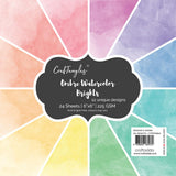CrafTangles Scrapbook Paper Pack Ombre Watercolor Brights (6x6)