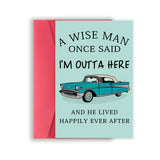 Missonemi Funny Retirement Card for Men, Coworker leaving Card for Him, Retirement gifts for Boss Dad Uncle - A Wise Man Once 