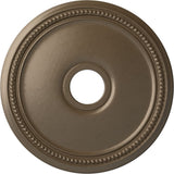 Ekena Millwork CM18DIWSS Diane Ceiling Medallion, 18OD x 3 5/8ID x 1 1/8P (Fits Canopies up to 5 3/8), Hand-Painted Warm Silver