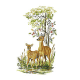 Animals Deers Stamped Cross Stitch Kits For Adults Embroidery 14Ct Count