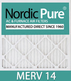 Nordic Pure 16x25x2 (15 1/2 x 24 1/2 x 1 3/4) Pleated MERV 14 Air Filters 3 Pack
