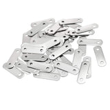 uxcell Repair Plate, 34mmx10mm, Flat Fixing Mending Corner Brace Bracket Connector, Pack of 50
