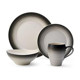 Mikasa Swirl 4-Piece Place Setting, Service for 1, Ombre Graphite