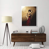 Flamenco Woman-Paper Art-38,,X50,,