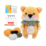 Dog Crochet Kit for Beginner, Knitting Gift for Kids and Adults Kit with Step-by-Step Video Tutorials, DIY Crochet Animal Kits, 