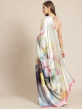 Womanista Womens Satin Saree (Ti2636_Multicolored)