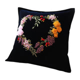 Calandis Pillow Case Embroidery Kit Diy Elegant Cushion Cover (Without Pillow Insert) Heart | Other Hand Embroidery Kits | Hand 