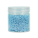 BALABEAD Opaque Bright Light Blue Color Loose Seed Beads About 4000pcs in Box 8/0 Glass Craft Seed Beads for Jewelry Making, Hol