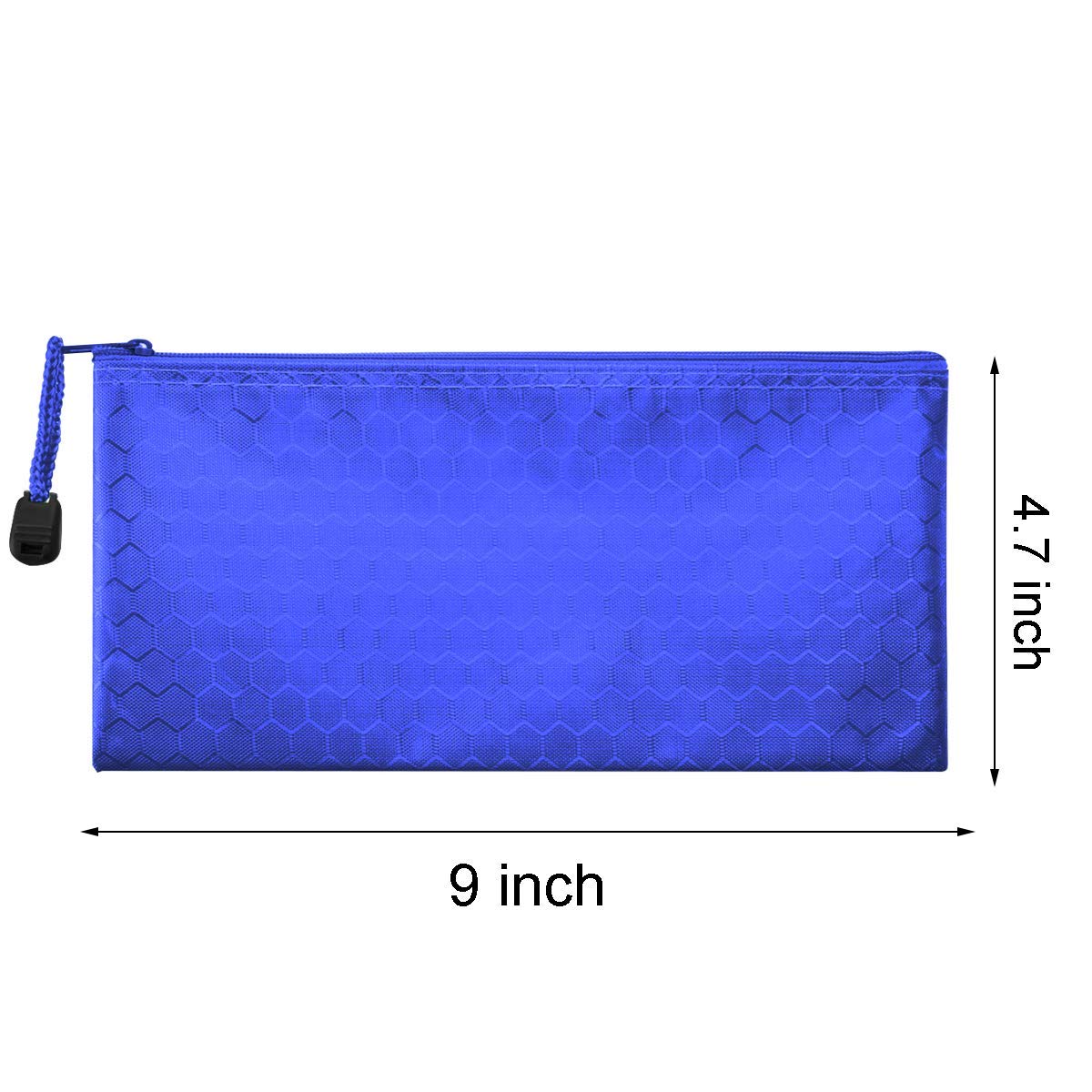 Sailing-go 6 Pieces 6 Colors Zipper Waterproof Bag Pencil Pouch for Cosmetic Makeup Bills Office Supplies Travel Accessories and