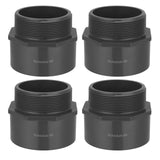 Fiwochic 4 Pcs 4 Inch PVC Pipe Fitting Male Adapter Schedule 80 Socket x NPT Compatible with 836 Series Heavy Duty Industrial Gr