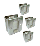 QCAA Solid Brass Sliding Door Pull Door Pocket (4pack, Satin NKL)