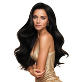Full Shine Tape in Hair Extensions Human Hair Tape in with Holes Color Black 12Inch Invisible Seamless Human Hair Tape in Extens