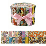 40pcs Fat Quarter BundlesCotton Jelly Roll Easter Fabric Strips for Quilting Crafting Precut Patchwork for Sewing DIY Crafts (Br