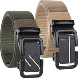 Tpm Tactical Military Belt, Nylon Web Belt With QuickRelease Buckle, 3Pack In Green, Khaki And Brown, Heavy Duty Canvas Belts 
