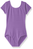 Capezio Short Sleeve Leotard Girls, Vibrant Violet, Large