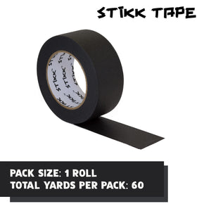 1 Pack 2 inch x 60yd STIKK Black Painters Tape 14 Day Easy Removal Trim Edge Finishing Decorative Marking Masking Tape (1.88 i