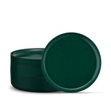PLASTICPRO [30 Pack 6.3'' Christmass Green Plastic Party Plates Edge Collection Premium heavyweight Elegant Disposable Tableware
