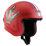 LS2 Helmets Open Face Spitfire Spark Helmet (Primer Red - X-Small)