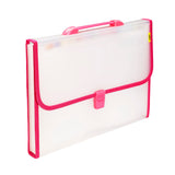 Trio Expanding File Folder, Expanding Book Holder Case, Multipurpose Folder For ChequePink