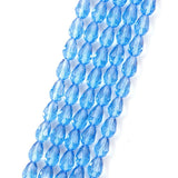 600pcs Czech 12mm Faceted Teardrop Crystal Glass Beads Bulk Light Sapphire Blue