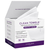 Clean Skin Club Clean Towels XL Healthy Aging, Smooths Fine Lines Wrinkles & Texture In 6 Weeks, Treated for Extra Softness, Dis