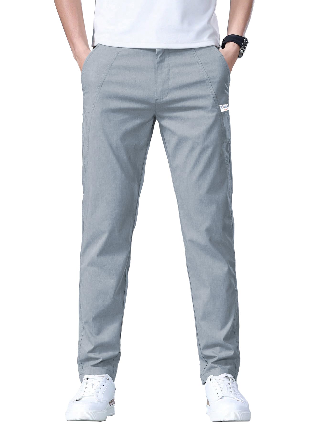 Toplot Men'S Regular Casual Pants (Men-Pant-5188-Silver-34),Silver,34,B0D76DNBDT