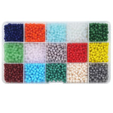 INSPIRELLE Approx 2400pcs 4mm Opaque Multicolor Bicone Beads for Jewelry Bracelet Making Bulk Faceted Crystal Glass Briolette Be