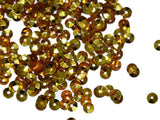 The Design Cart 6 mm Golden Round Circular Plastic Sequins Sitara for Embroidery, Embellishing Handbags, Apparels, Art Craft DIY