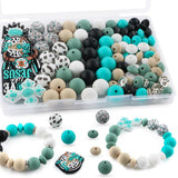 Kovict 100Pcs 12mm 15mm Cross Focal Silicone Beads for Keychain Bracelet Making, 8mm Rondelle Rhinestone Spacer Beads for Pens