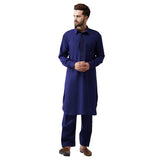 Sojanya (Since 1958 Men'S Navy Blue Cotton Kurta Pathani Set Size Xl