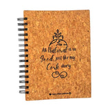 Ivillage Cork Diary Organic, Sustainable & Durable | Unbleached Paper | WiroBound | Ideal For Daily Use, Office & Gifting