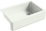 Kohler 5827-FF Whitehaven 32-3/4 undermount single-bowl farmhouse kitchen sink, Sea Salt