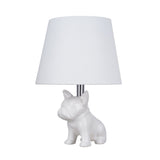 Catalina Lighting 23109-000 Whimsical Ceramic French Bulldog Desk Lamp, Table Lamp for Office, Dorm, or Bedroom, Reading Light N