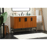Elegant Decor Indoor Modern Under Sink Bathroom Fixtures Storage Organizer Cabinet 72 Inch Double Bathroom Vanity - Black
