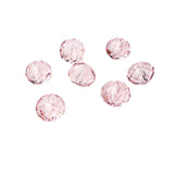 Chengmu 8mm Rondelle Pink Glass Beads for Jewelry Making, 300pcs Faceted Briolette Crytal Spacer Beads for Bracelet Necklace Ear