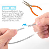 100PCS 11.8Inch Metal Cable Zip Ties - 304 stainless steel Heavy Duty Self-locking Cable Wire Tie Wrap for Fence Exhaust Wrappin