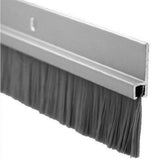 Pemko 18100CNB36 Door Bottom Sweep, Clear Anodized Aluminum with 1 Gray Nylon Brush insert, 0.25W x 1.875 H x 36 L