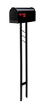 Gibraltar Mailboxes Mailbox-To-Go Medium Capacity Galvanized Steel Black, Mailbox & Post Combo, Mc110B01