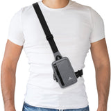 Peicees Small Crossbody Bag for Men Women Mini Sling Bag Travel Running Phone Daypack Cross Body Shoulder Bags with Keyholder, G
