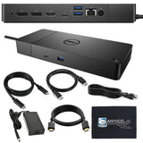 WD19 Dell Docking Station Dual Monitor - Dell USB C Dock with 180W Adapter, HDMI, DisplayPort, USB-C Cables & Cloth - Laptop Doc