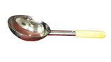 SAIFPRO Chinese CookingServing Stainless Steel Wok (Silver, 12 inch)