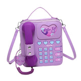 Club Bollywood The Style Sutratelephone Crossbody Bag Pu Phone Shaped Shoulder Bag For Makeups Cards Girls Purple|Clothing, Shoe