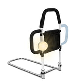 HEPO Bed Rails for Elderly Adults Safety with Motion Sensor Light & Double Foamed Grab Bars, Bed Rail with Storage Bag for Fall 