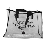 Merishopp 2Xclear Tote Bag Large Capacity Travel Bag Lightweight Multipurpose Beach Tote Black