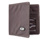 Big Skinny MenS World BiFold Slim Wallet, Holds Up To 35 Cards, Brown