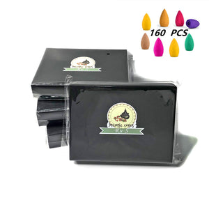 152 Pcs Backflow Incense Cones 8 Mixed Natural Scents Sandalwood Rose Lily Tulips Rosemary Lavender Sakura Osmanthus(Incense Con