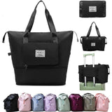 Banex 41L Expandable Travel Bag For Women Foldable Waterproof Duffle Bag With Shoe Compartment, Large Carry On Tote Luggage, L