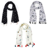 Sahil Scarf Premium Fancy Scarf Lightweight & Comfortable For All Seasons (22X72Inch) Combo Of 3