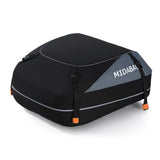 MIDABAO 15 Cubic Waterproof Duty Car Top Carrier - Zippers Coated, Includes Anti-Slip Mat - For Vehicles With or Without Racks